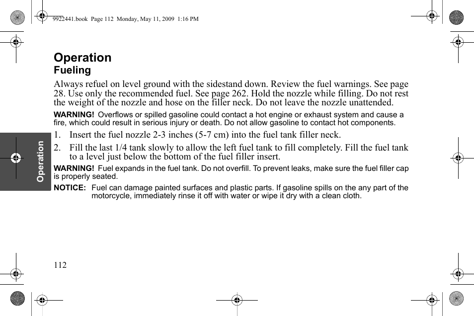 Operation | Polaris 2010 Victory Victory Vision 8-Ball User Manual | Page 116 / 334