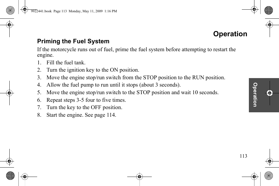 Operation | Polaris 2010 Victory Victory Vision 8-Ball User Manual | Page 117 / 334