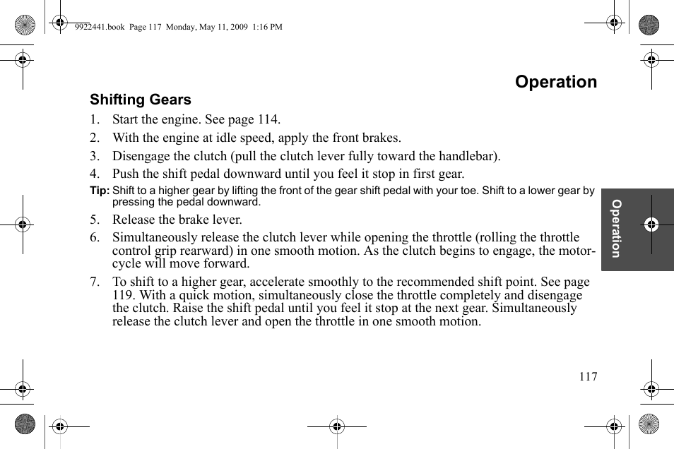 Operation | Polaris 2010 Victory Victory Vision 8-Ball User Manual | Page 121 / 334