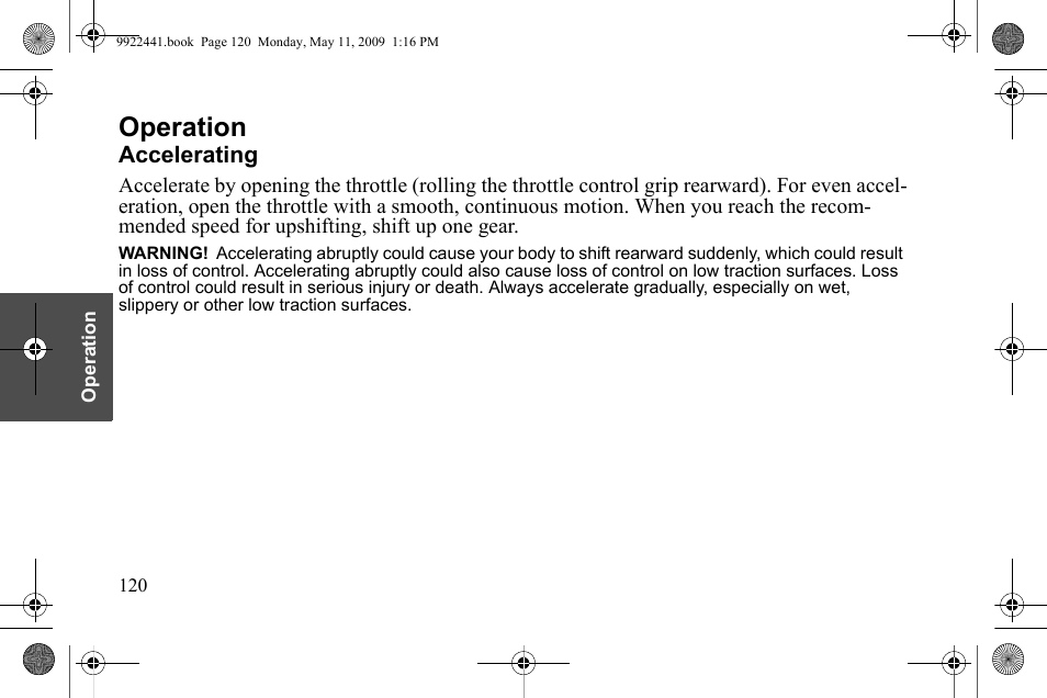 Operation | Polaris 2010 Victory Victory Vision 8-Ball User Manual | Page 124 / 334