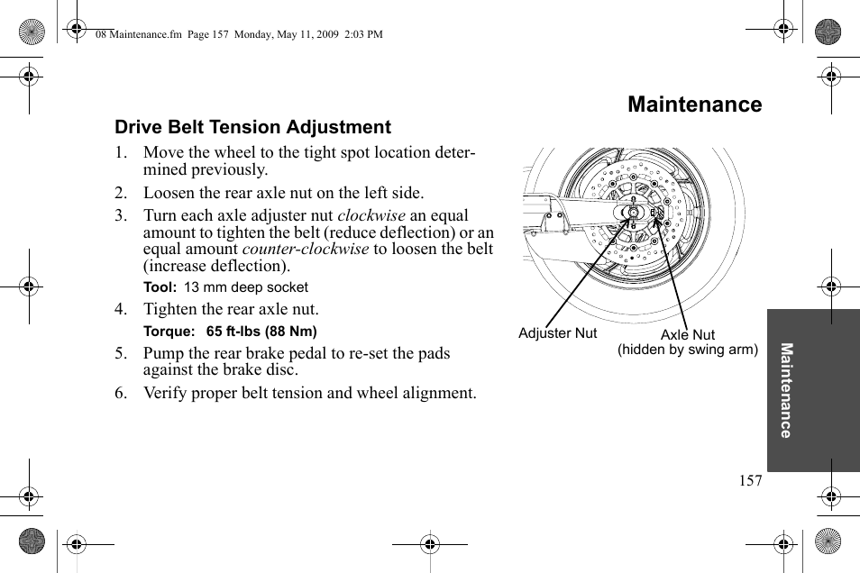 Maintenance | Polaris 2010 Victory Victory Vision 8-Ball User Manual | Page 161 / 334