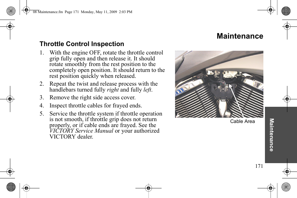 Maintenance | Polaris 2010 Victory Victory Vision 8-Ball User Manual | Page 175 / 334