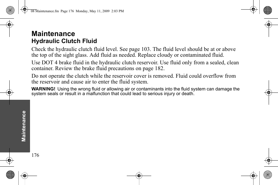 Maintenance | Polaris 2010 Victory Victory Vision 8-Ball User Manual | Page 180 / 334