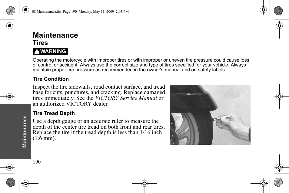 Maintenance | Polaris 2010 Victory Victory Vision 8-Ball User Manual | Page 194 / 334