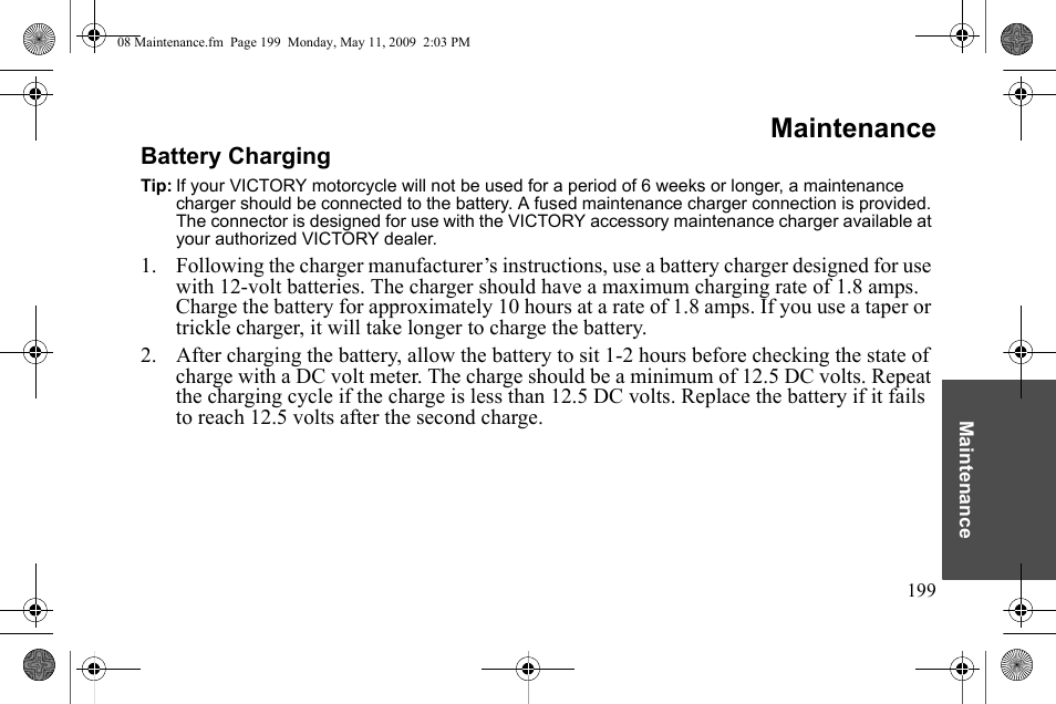 Maintenance | Polaris 2010 Victory Victory Vision 8-Ball User Manual | Page 203 / 334