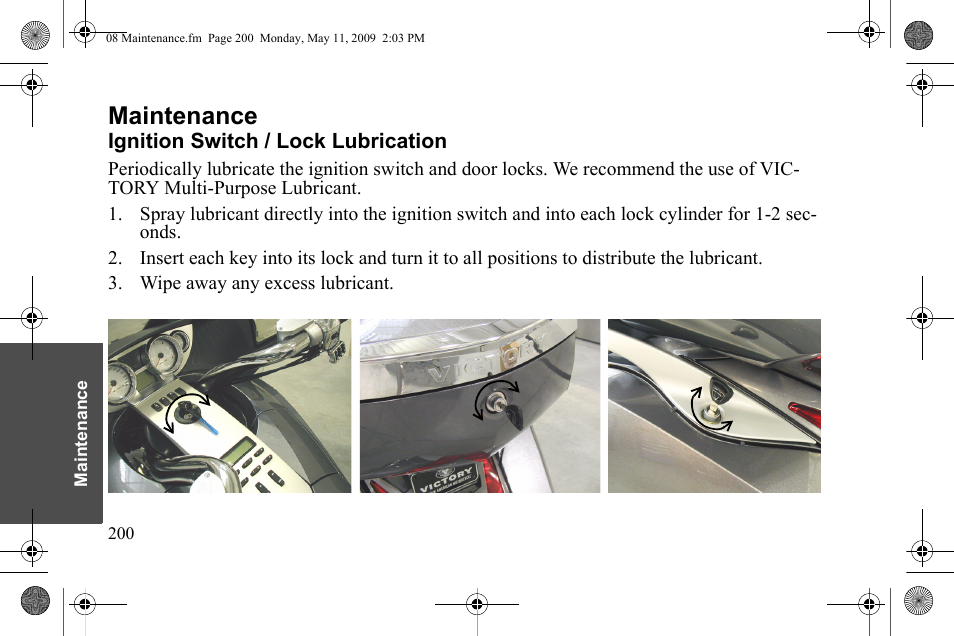Maintenance | Polaris 2010 Victory Victory Vision 8-Ball User Manual | Page 204 / 334