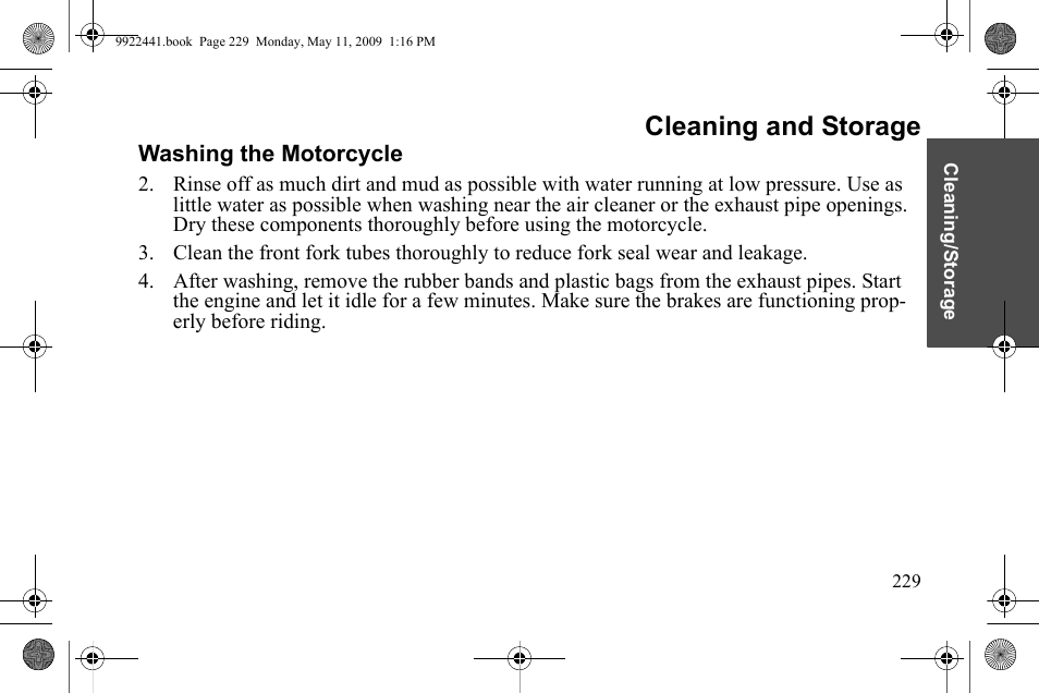 Cleaning and storage | Polaris 2010 Victory Victory Vision 8-Ball User Manual | Page 233 / 334