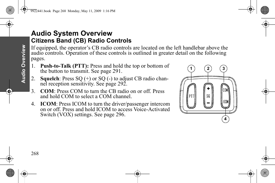 Audio system overview | Polaris 2010 Victory Victory Vision 8-Ball User Manual | Page 272 / 334
