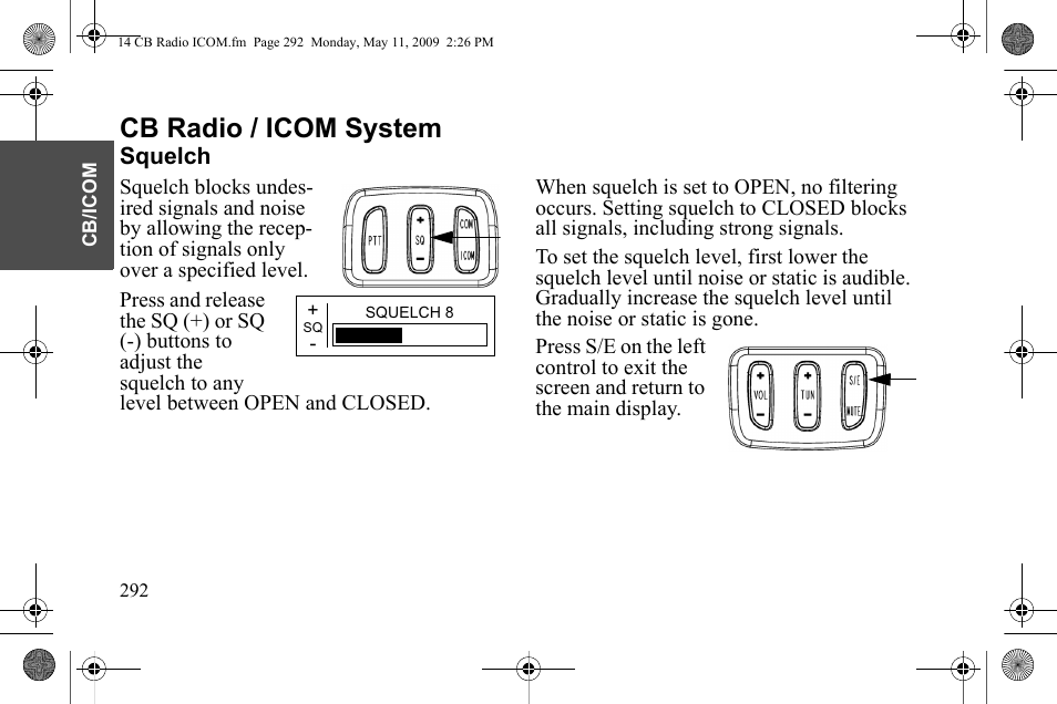 Cb radio / icom system | Polaris 2010 Victory Victory Vision 8-Ball User Manual | Page 296 / 334
