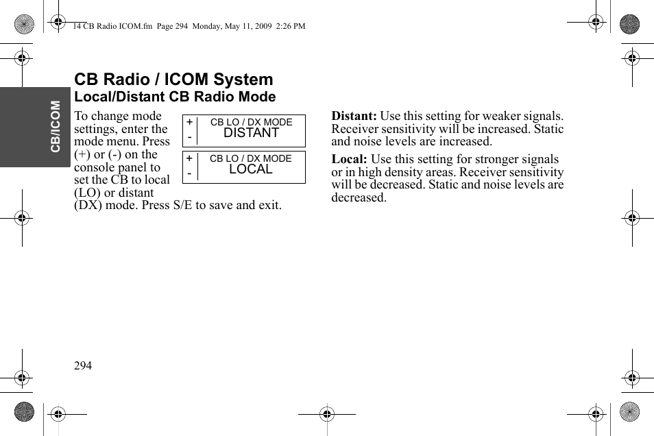 Cb radio / icom system | Polaris 2010 Victory Victory Vision 8-Ball User Manual | Page 298 / 334