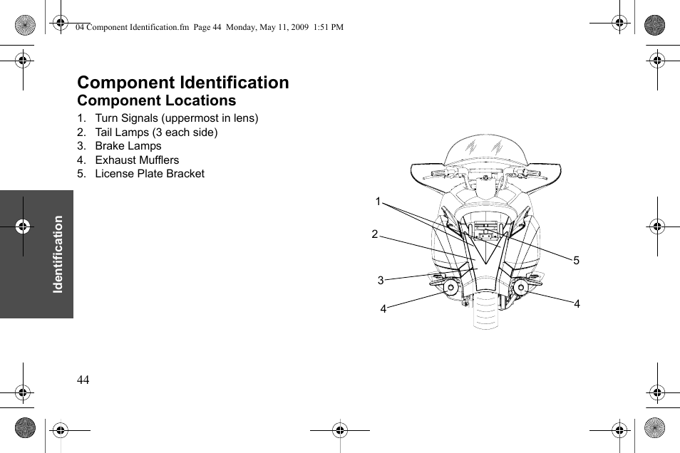 Component identification, Component locations | Polaris 2010 Victory Victory Vision 8-Ball User Manual | Page 48 / 334