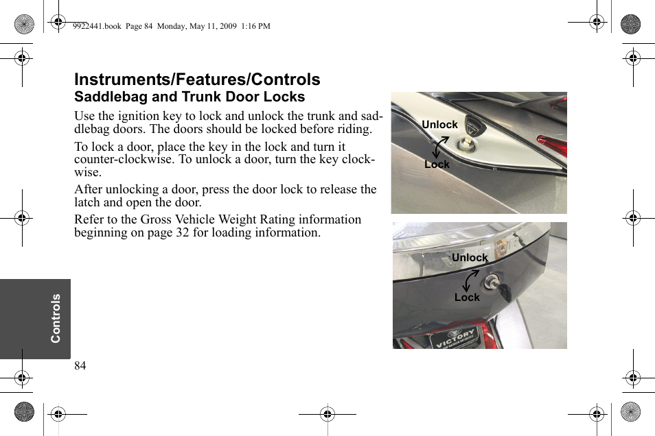 Instruments/features/controls | Polaris 2010 Victory Victory Vision 8-Ball User Manual | Page 88 / 334