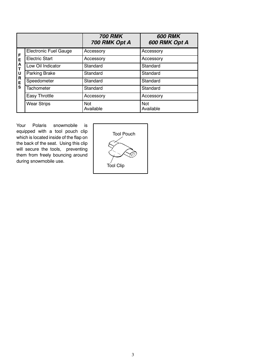 Polaris 1999 600 RMK User Manual | Page 3 / 5