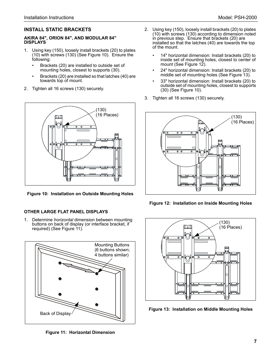 Chief Manufacturing PSH-2000 User Manual | Page 7 / 8