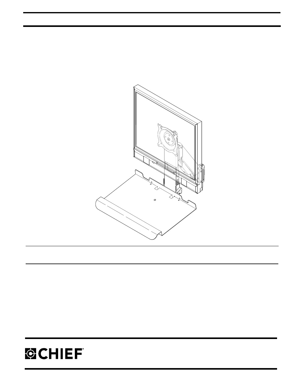 Chief Manufacturing Keyboard Tray Accessory KSA1021 User Manual | 6 pages