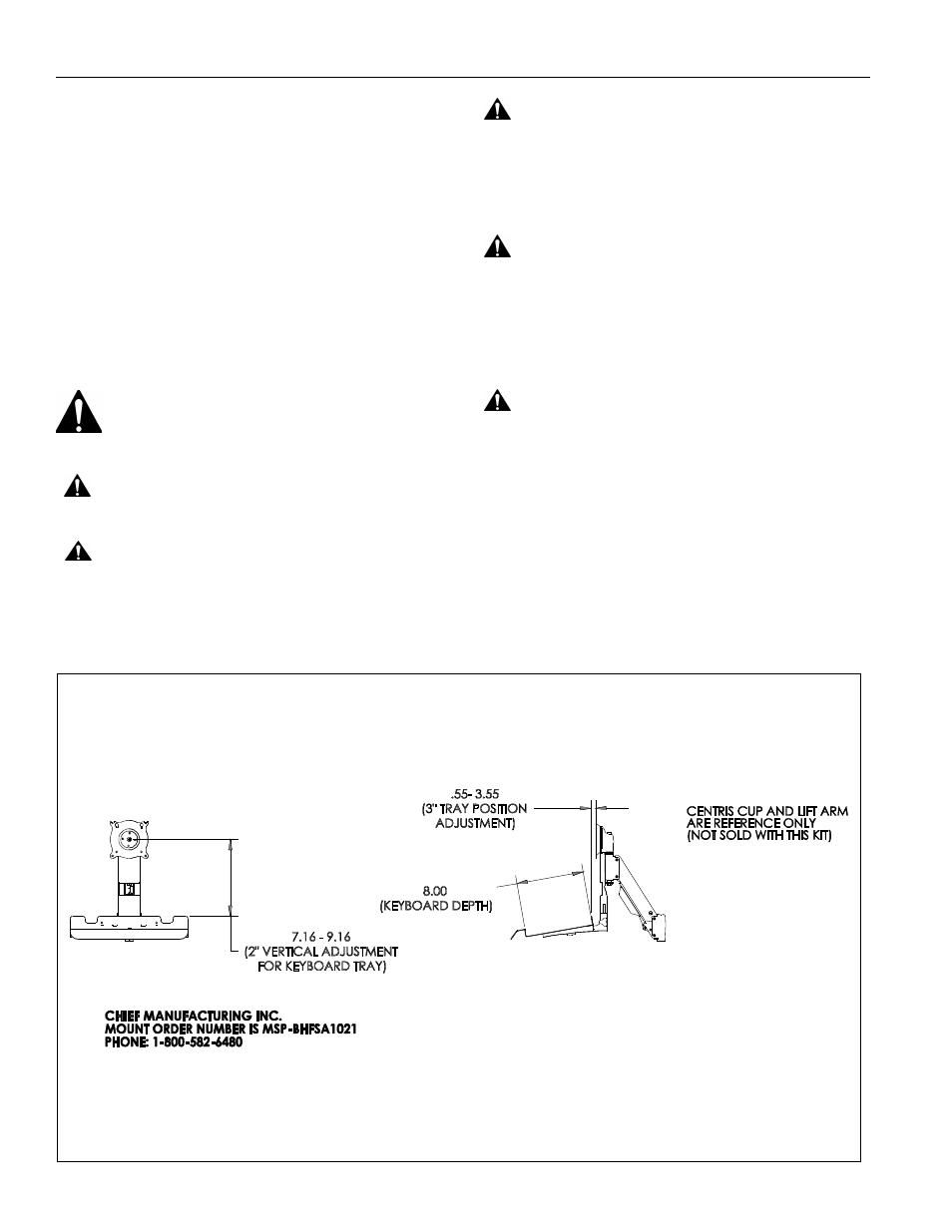 Chief Manufacturing Keyboard Tray Accessory KSA1021 User Manual | Page 2 / 6