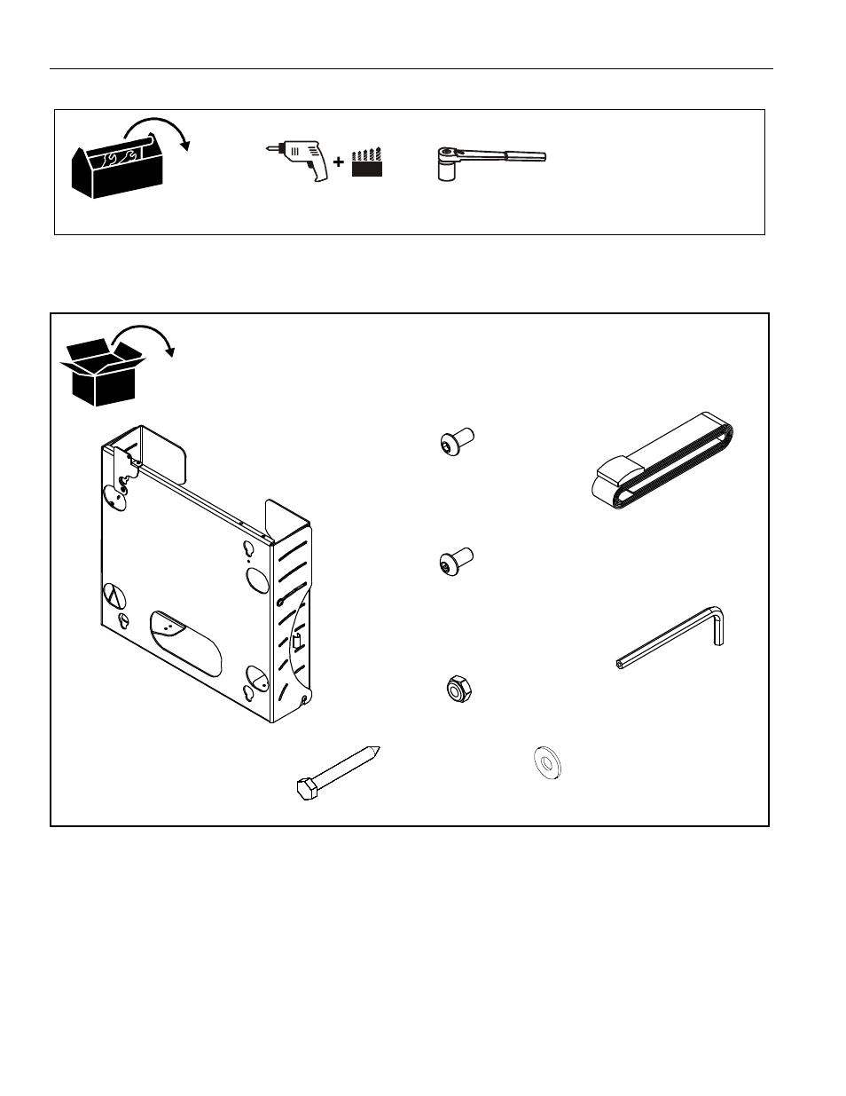 Tools required for installation parts | Chief Manufacturing PWC-2000 User Manual | Page 6 / 10