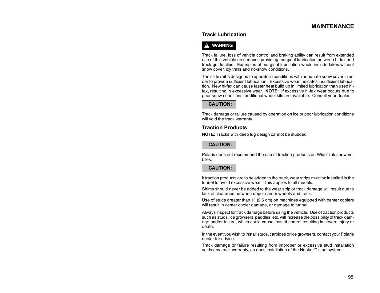 Polaris 2000 Universal Snowmobile User Manual | Page 100 / 154