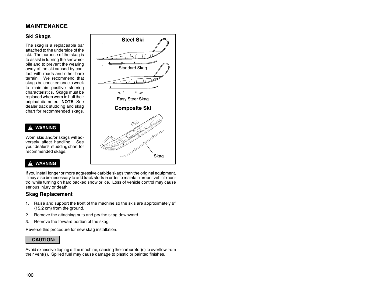 Maintenance | Polaris 2000 Universal Snowmobile User Manual | Page 105 / 154