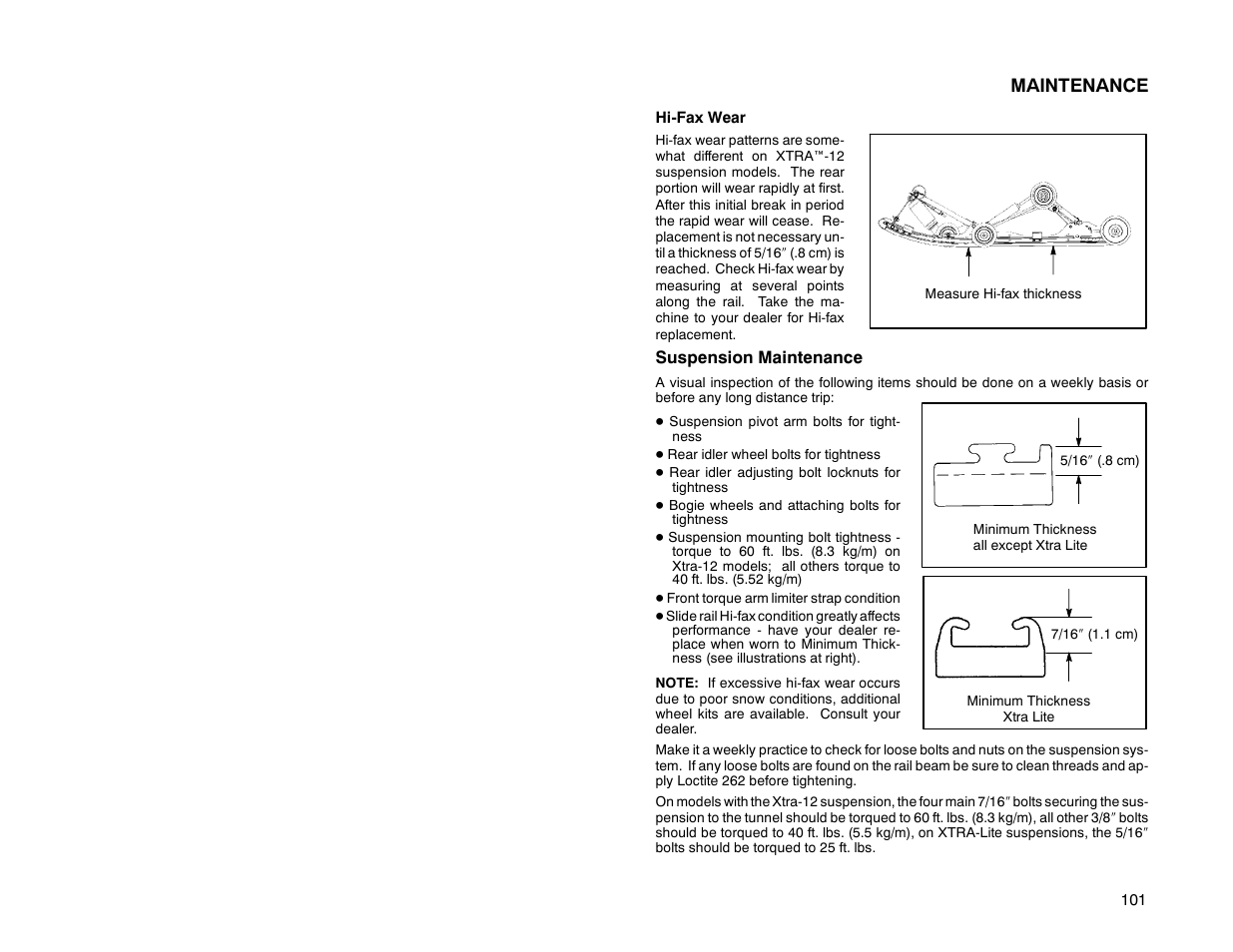Maintenance | Polaris 2000 Universal Snowmobile User Manual | Page 106 / 154