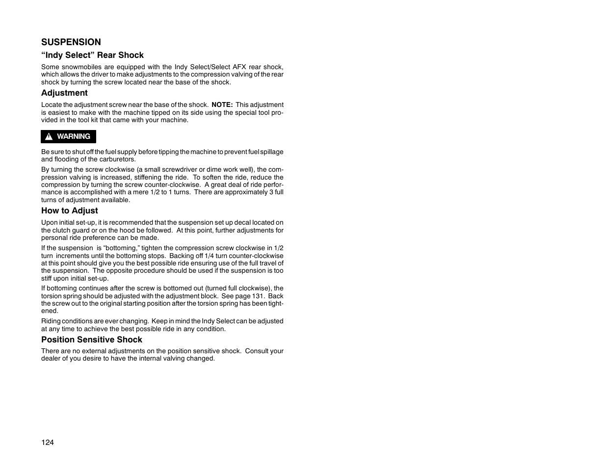 Polaris 2000 Universal Snowmobile User Manual | Page 129 / 154