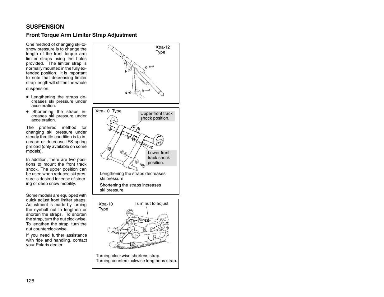 Suspension | Polaris 2000 Universal Snowmobile User Manual | Page 131 / 154