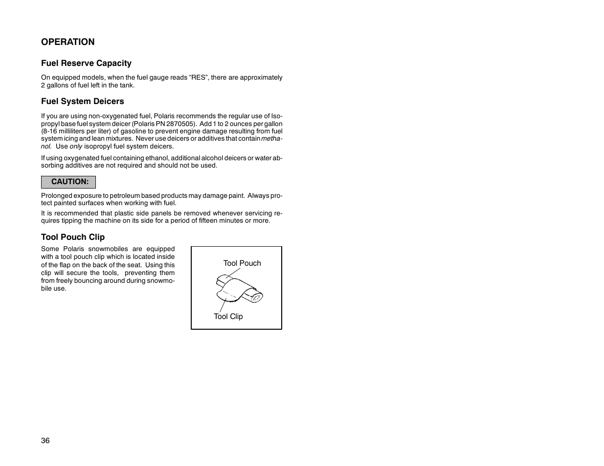 Polaris 2000 Universal Snowmobile User Manual | Page 41 / 154