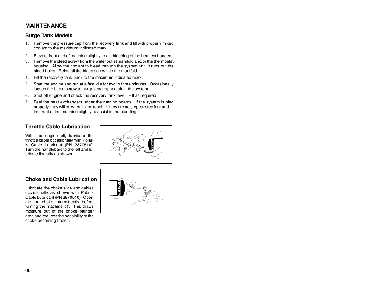 Maintenance | Polaris 2000 Universal Snowmobile User Manual | Page 71 / 154