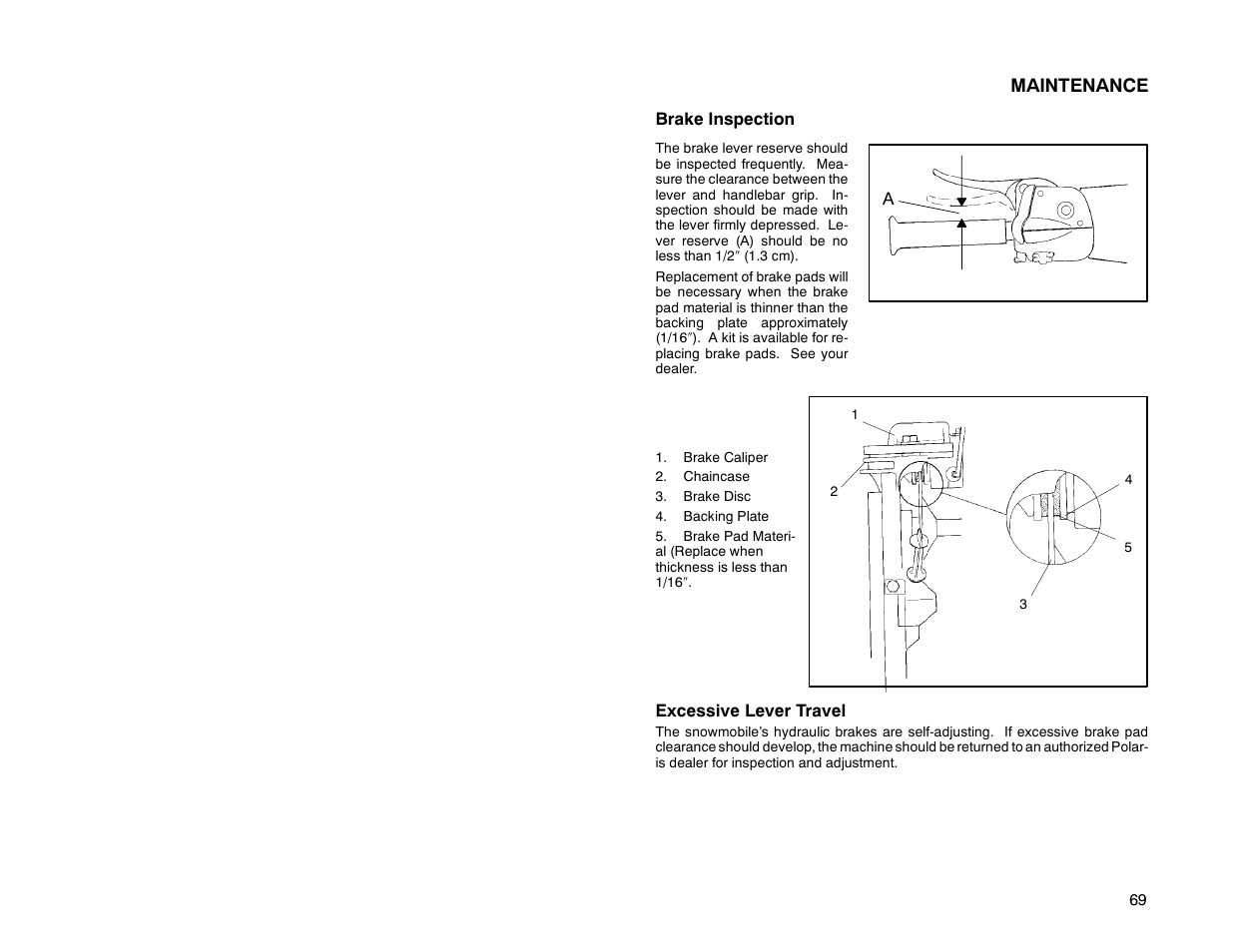 Maintenance | Polaris 2000 Universal Snowmobile User Manual | Page 74 / 154