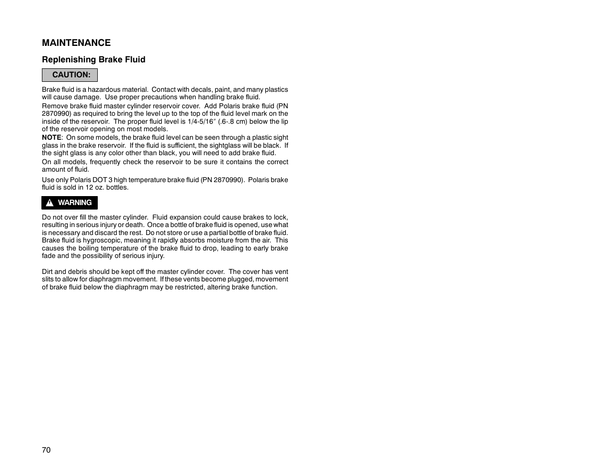 Maintenance | Polaris 2000 Universal Snowmobile User Manual | Page 75 / 154