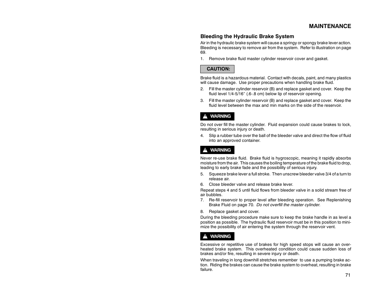 Maintenance | Polaris 2000 Universal Snowmobile User Manual | Page 76 / 154