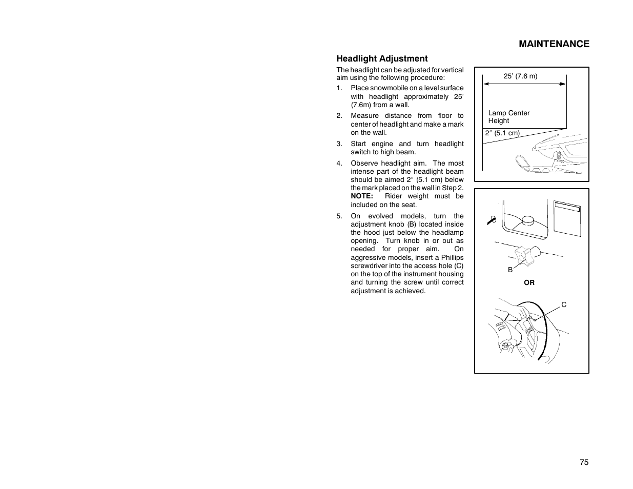 Maintenance | Polaris 2000 Universal Snowmobile User Manual | Page 80 / 154