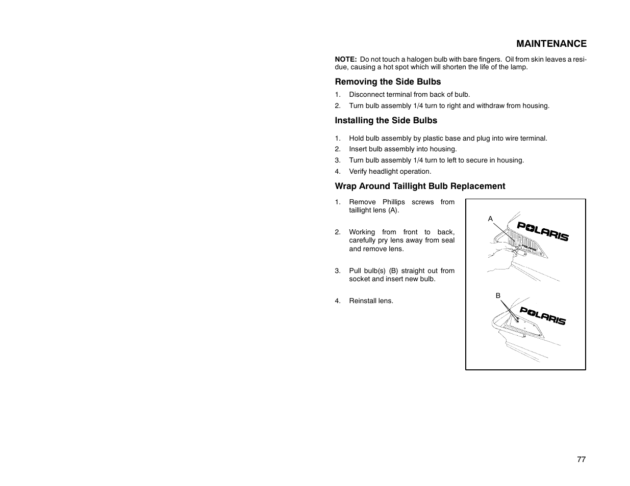 Polaris 2000 Universal Snowmobile User Manual | Page 82 / 154