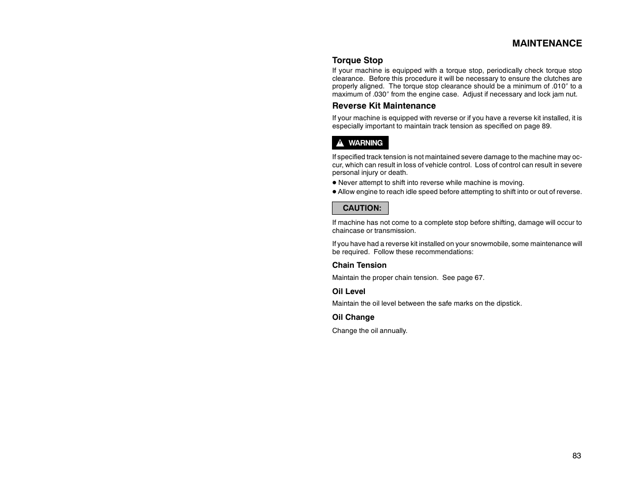 Polaris 2000 Universal Snowmobile User Manual | Page 88 / 154