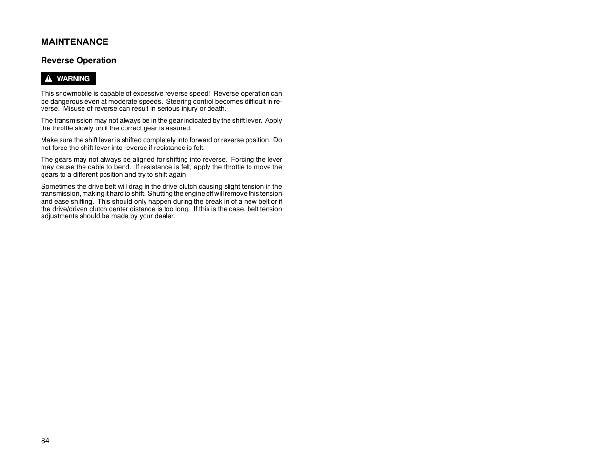 Polaris 2000 Universal Snowmobile User Manual | Page 89 / 154