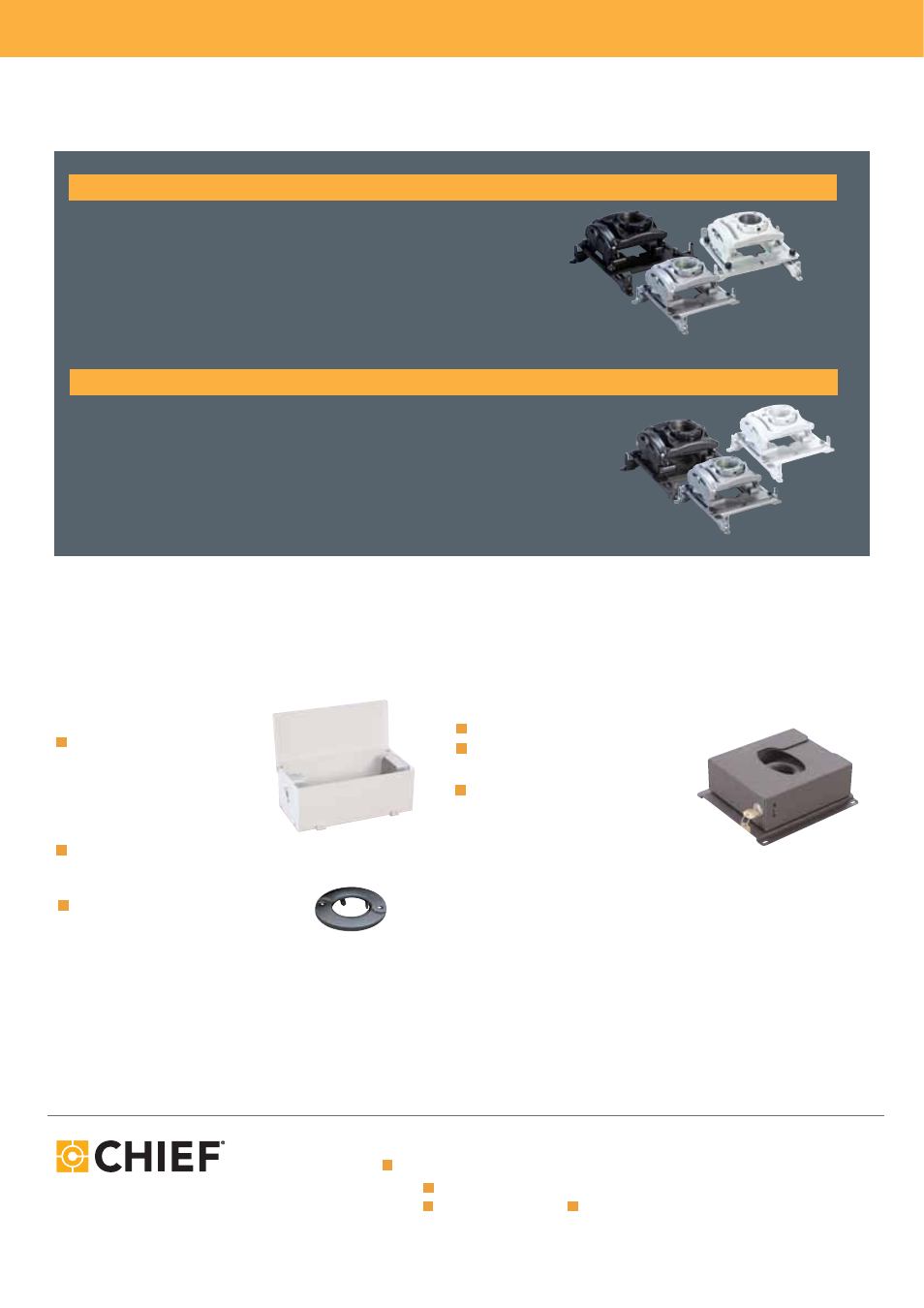 Ordering information, Projector accessories update, Rpa elite | Rpa elite with q-lock, Integrated security | Chief Manufacturing RPA4000 User Manual | Page 4 / 4