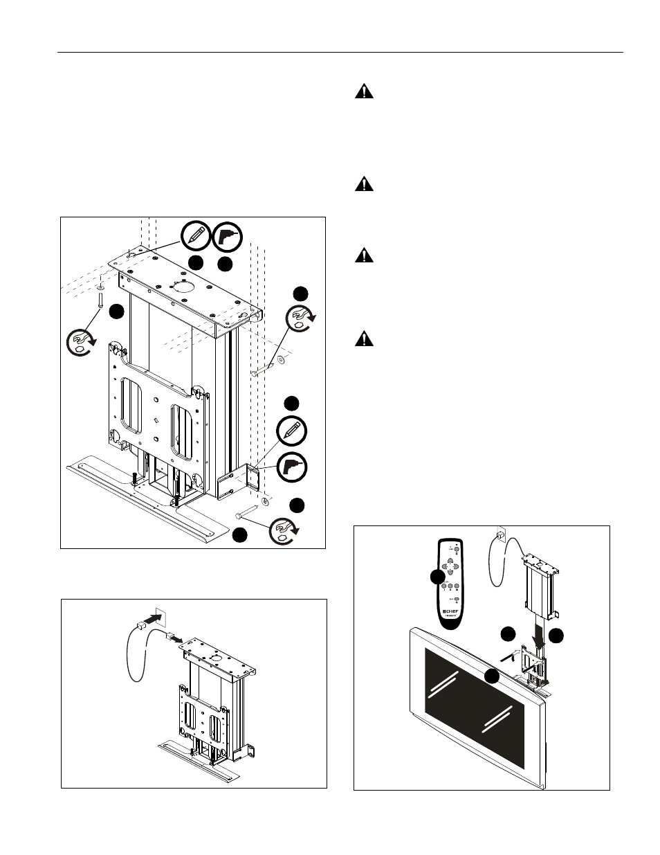 Chief Manufacturing Automated Flat Panel Ceiling Lift CM2C40 User Manual | Page 11 / 30