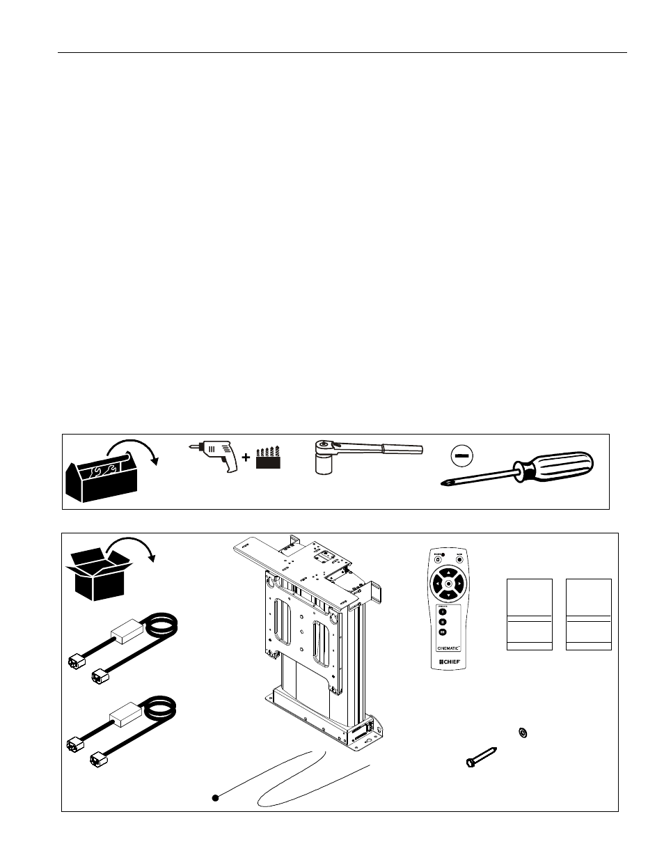 O/i i/m | Chief Manufacturing Automated Flat Panel Ceiling Lift CM2C40 User Manual | Page 3 / 30