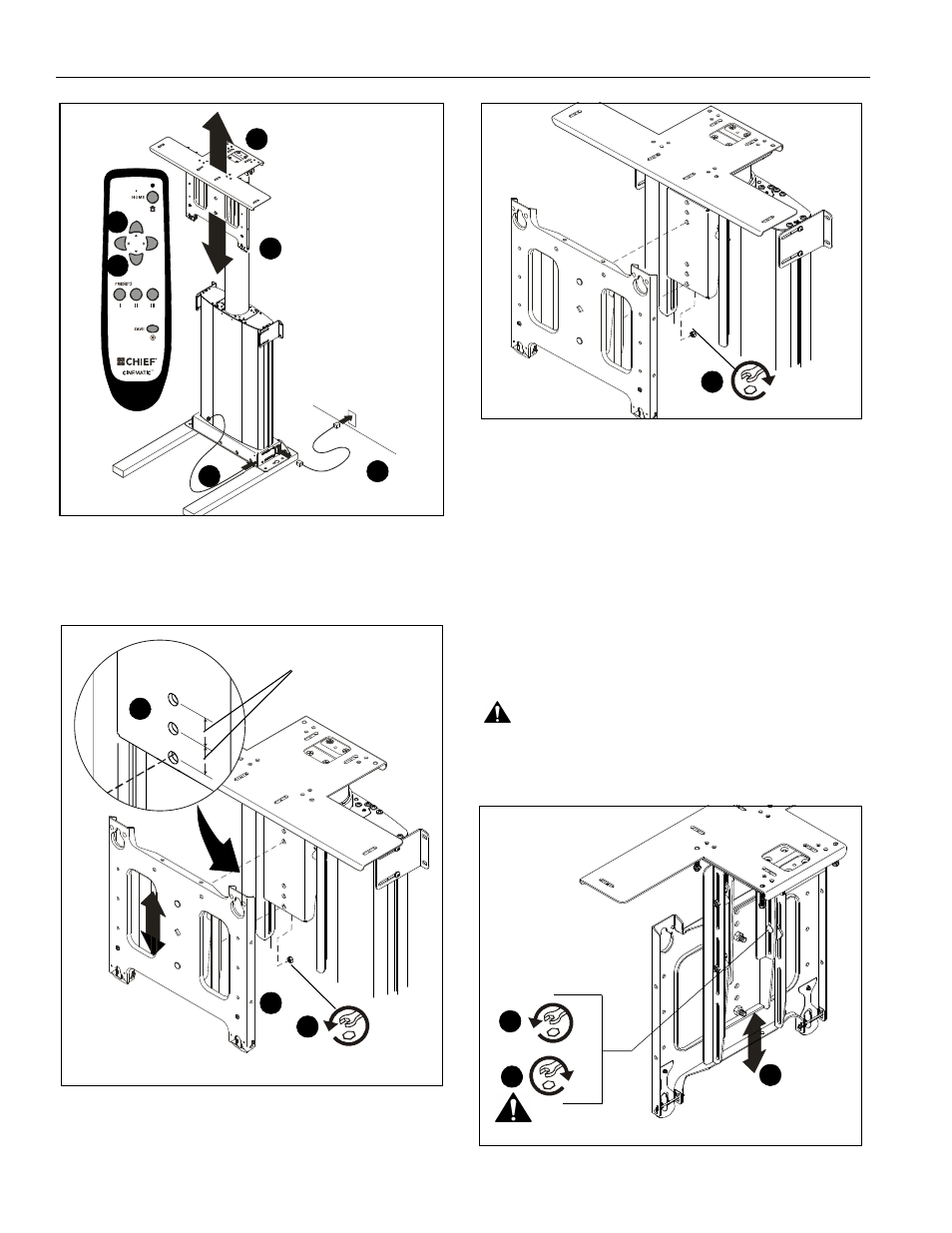 Chief Manufacturing Automated Flat Panel Ceiling Lift CM2C40 User Manual | Page 6 / 30