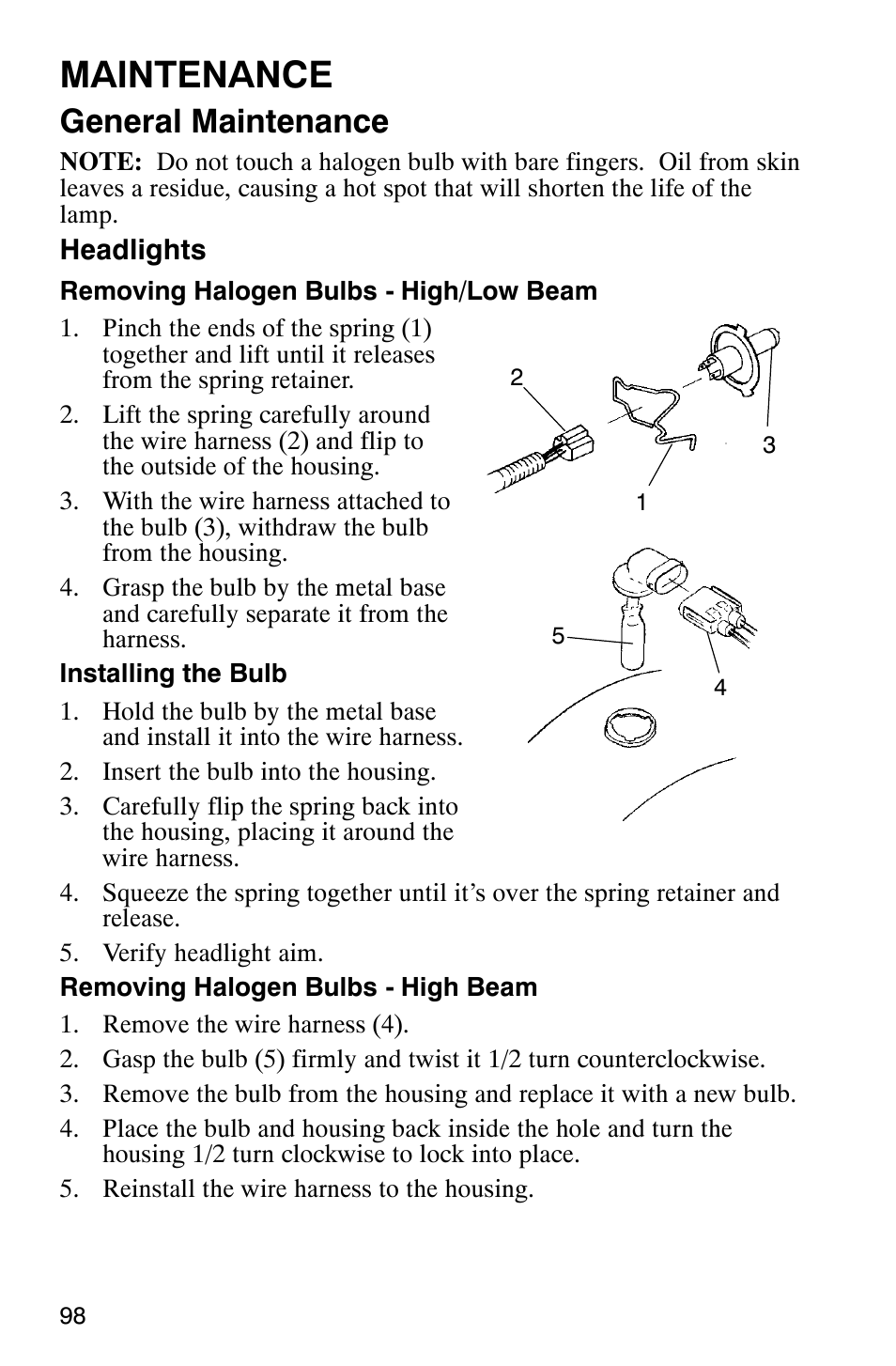 Maintenance, General maintenance | Polaris 2003 Frontier User Manual | Page 100 / 140