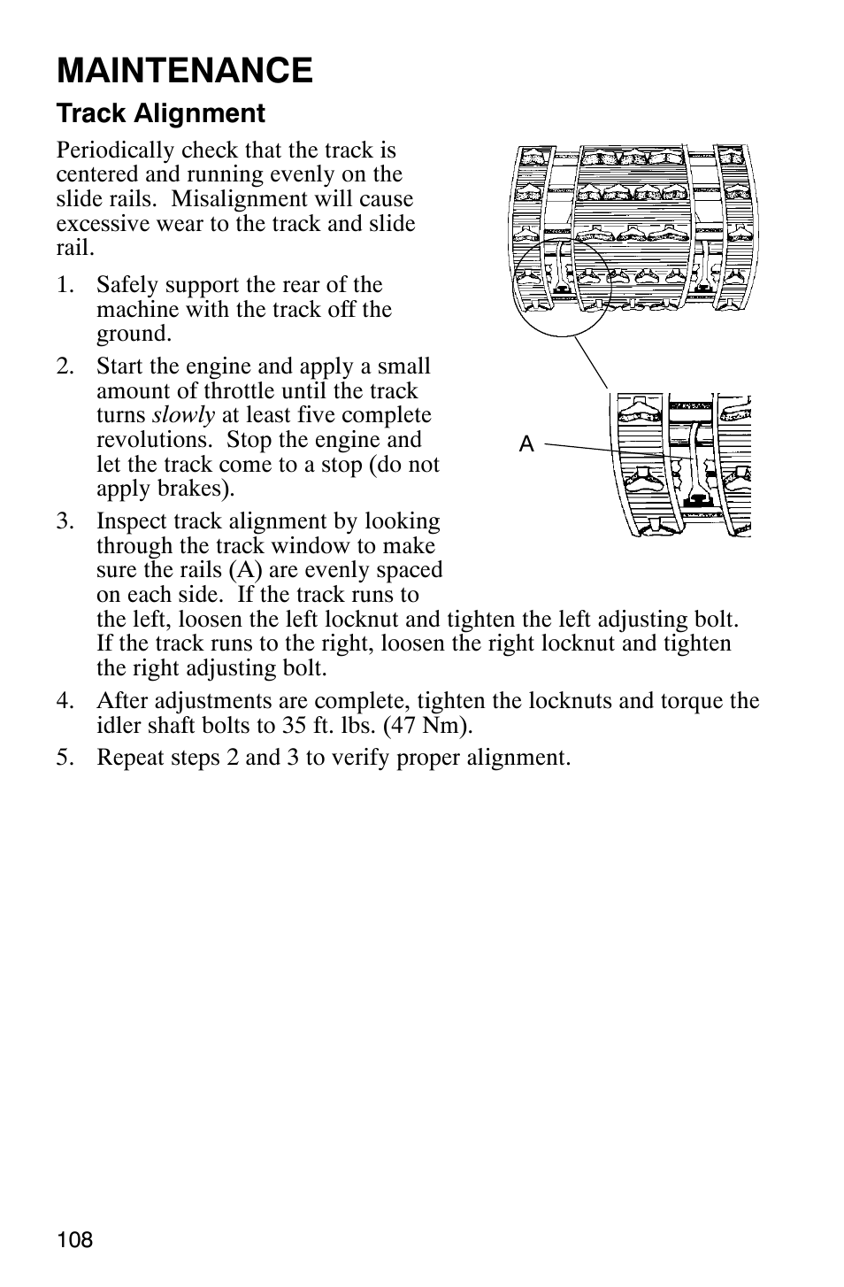 Maintenance | Polaris 2003 Frontier User Manual | Page 110 / 140