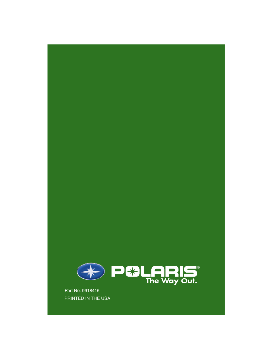 Polaris 2003 Frontier User Manual | Page 140 / 140