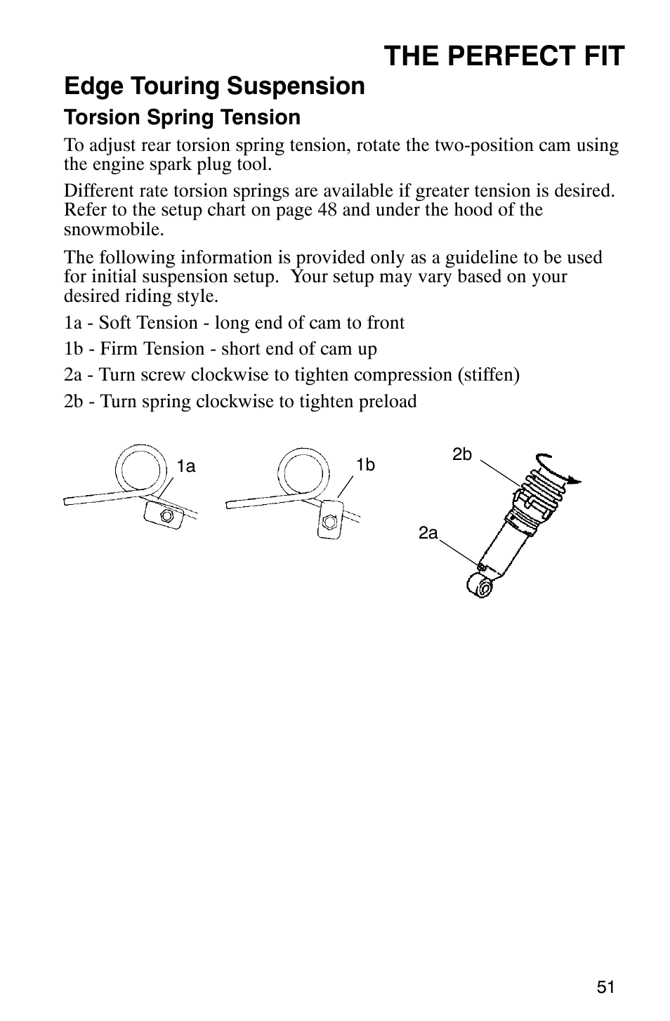 The perfect fit, Edge touring suspension | Polaris 2003 Frontier User Manual | Page 53 / 140