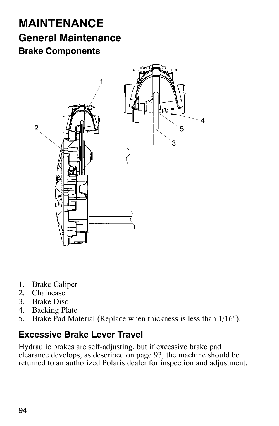 Maintenance, General maintenance | Polaris 2003 Frontier User Manual | Page 96 / 140