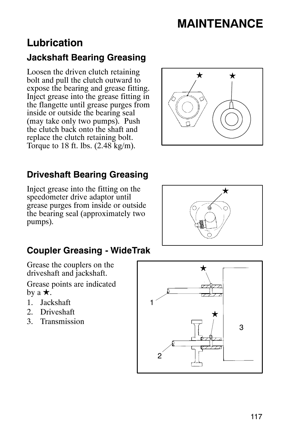 Maintenance, Lubrication | Polaris 2003 Universal Snowmobiles User Manual | Page 119 / 189