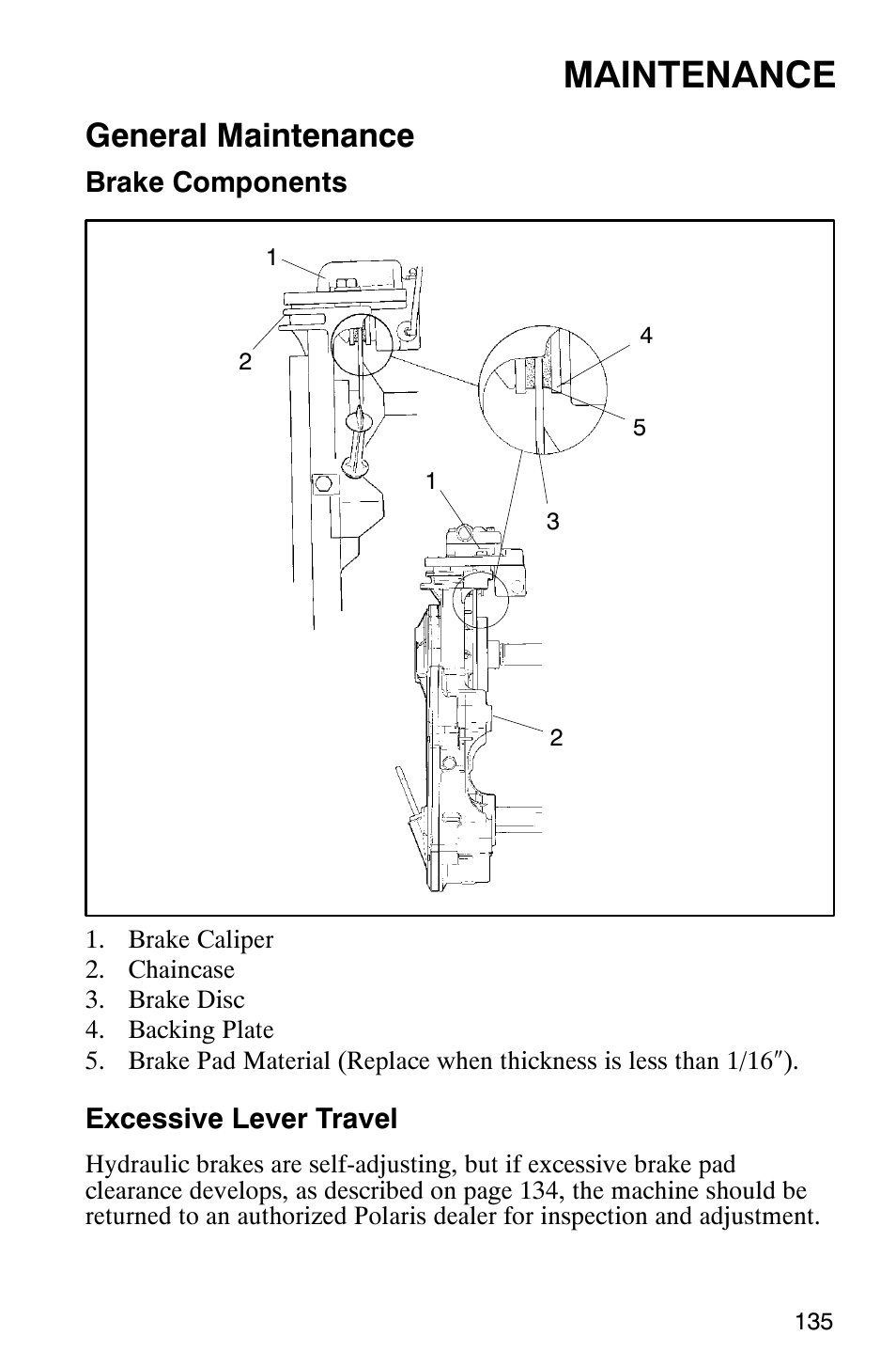 Maintenance, General maintenance | Polaris 2003 Universal Snowmobiles User Manual | Page 137 / 189