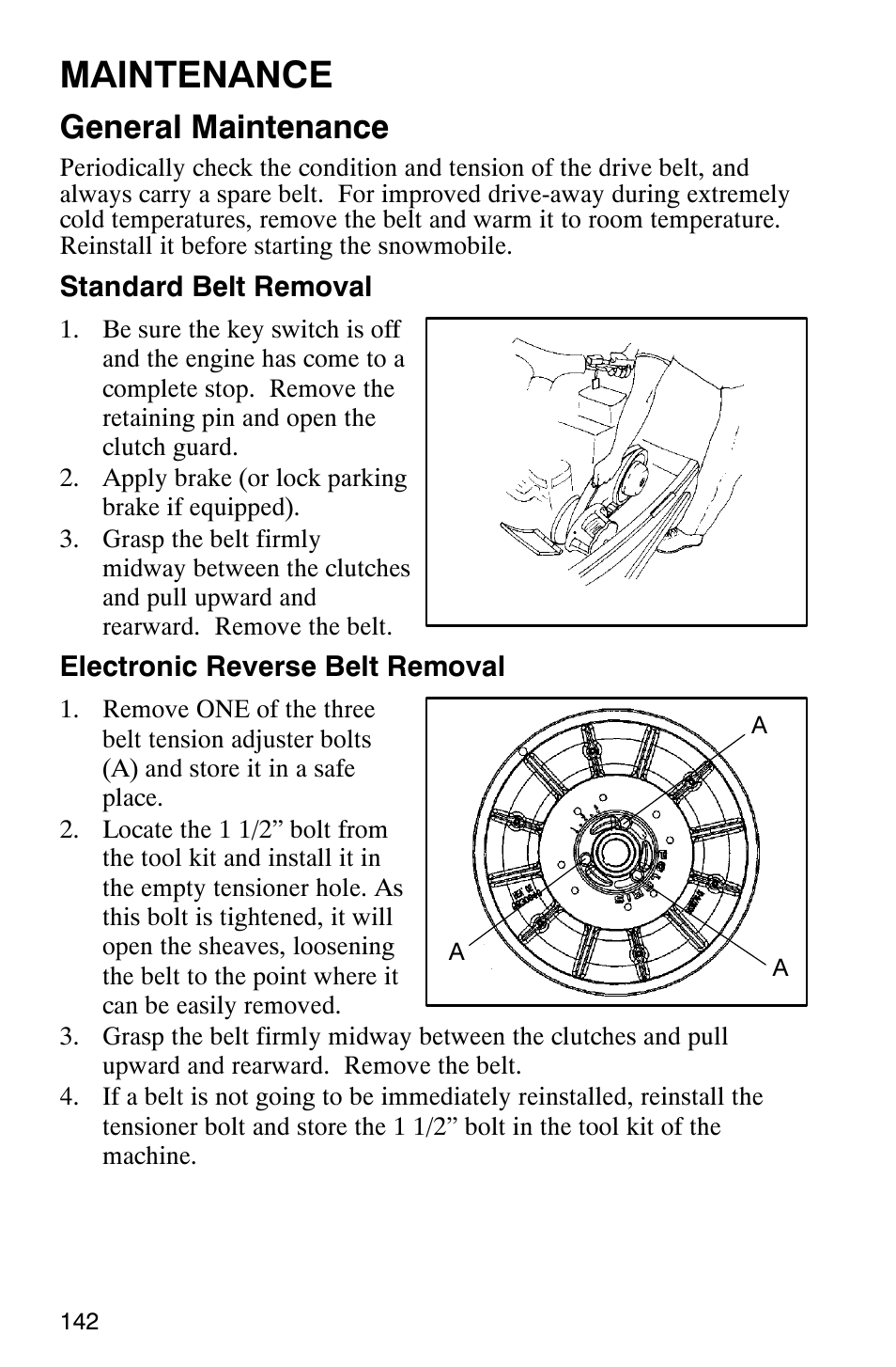 Maintenance, General maintenance | Polaris 2003 Universal Snowmobiles User Manual | Page 144 / 189