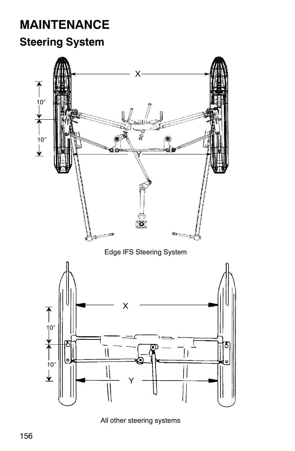 Maintenance, Steering system | Polaris 2003 Universal Snowmobiles User Manual | Page 158 / 189