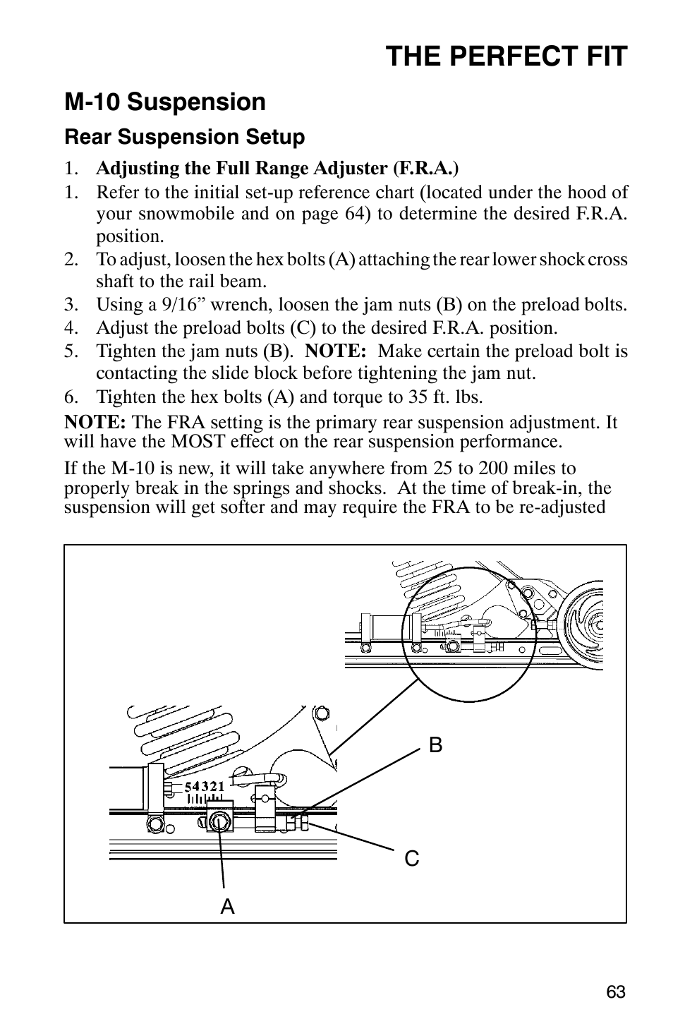 The perfect fit, M-10 suspension | Polaris 2003 Universal Snowmobiles User Manual | Page 65 / 189