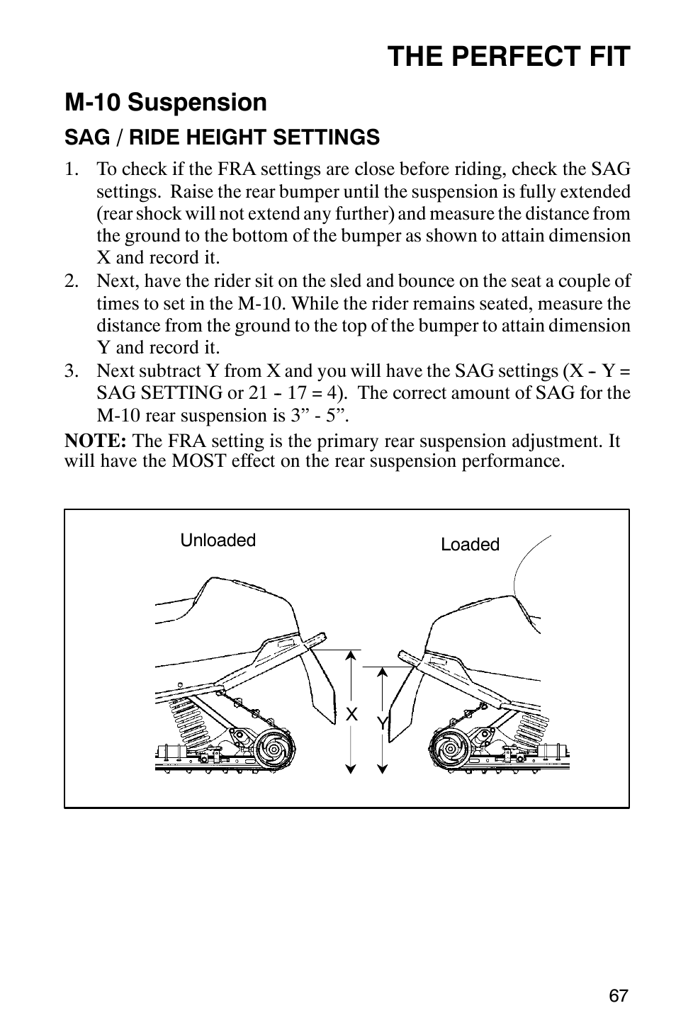 The perfect fit, M-10 suspension | Polaris 2003 Universal Snowmobiles User Manual | Page 69 / 189